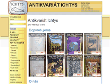 Tablet Screenshot of antikvariat-ichtys.cz